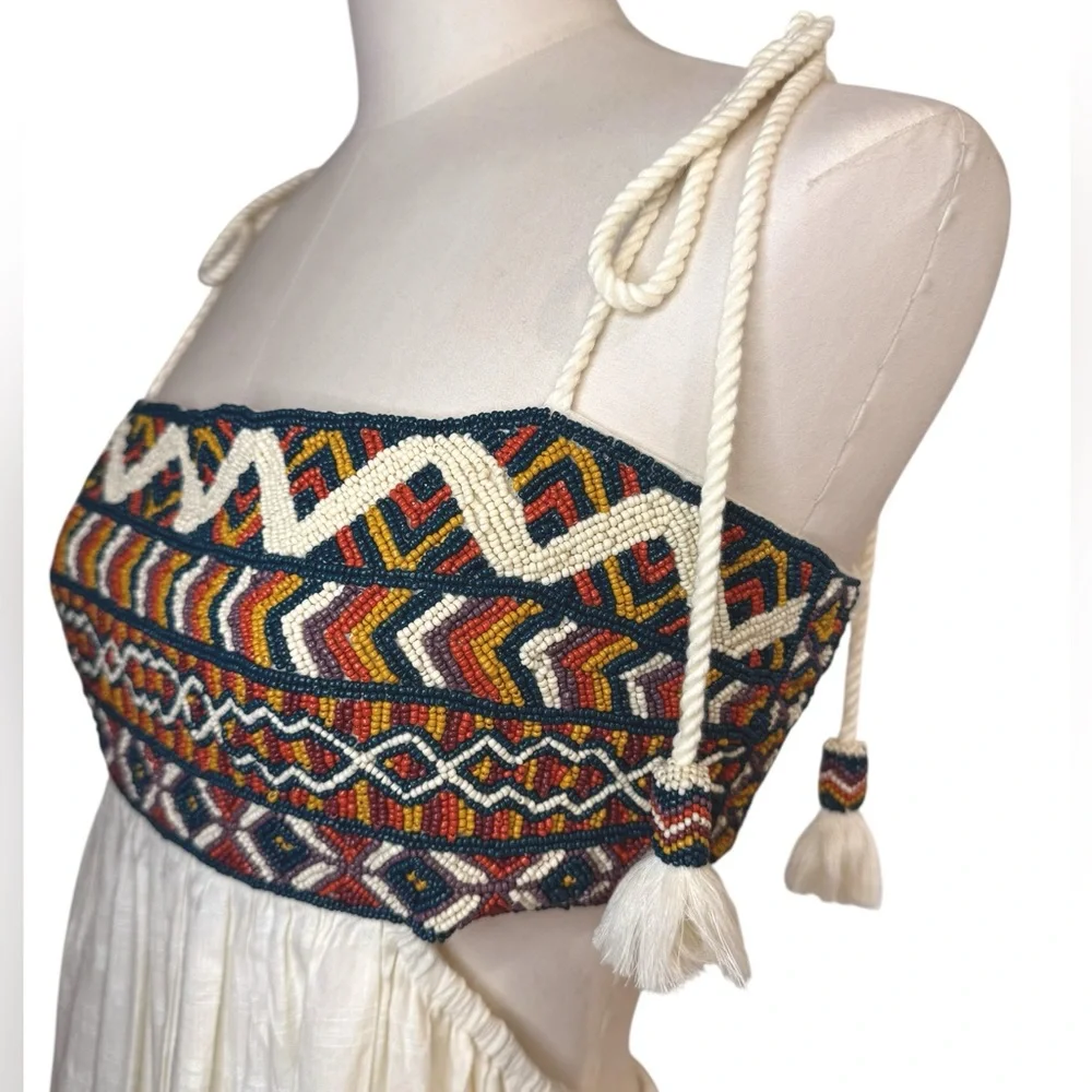 Free People Phoenix Beaded Maxi Boho Dress size M